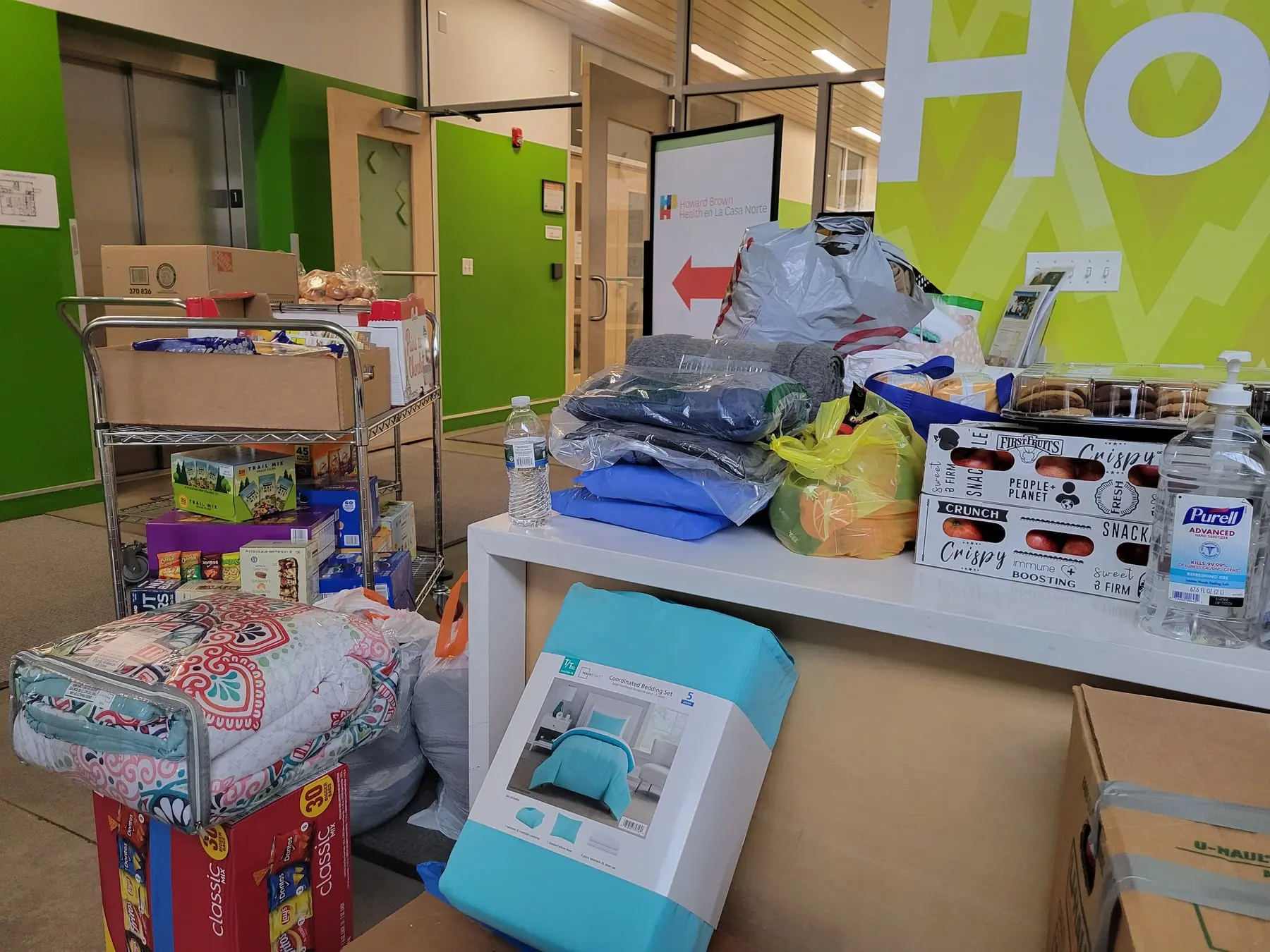 Warm bedding, clothing, and food delivered to La Casa Norte