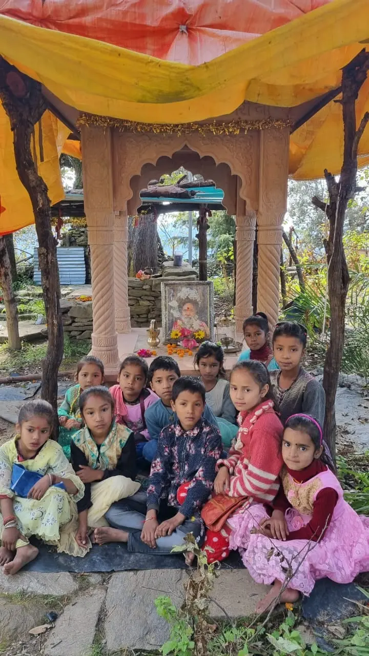 The village children at the ashram