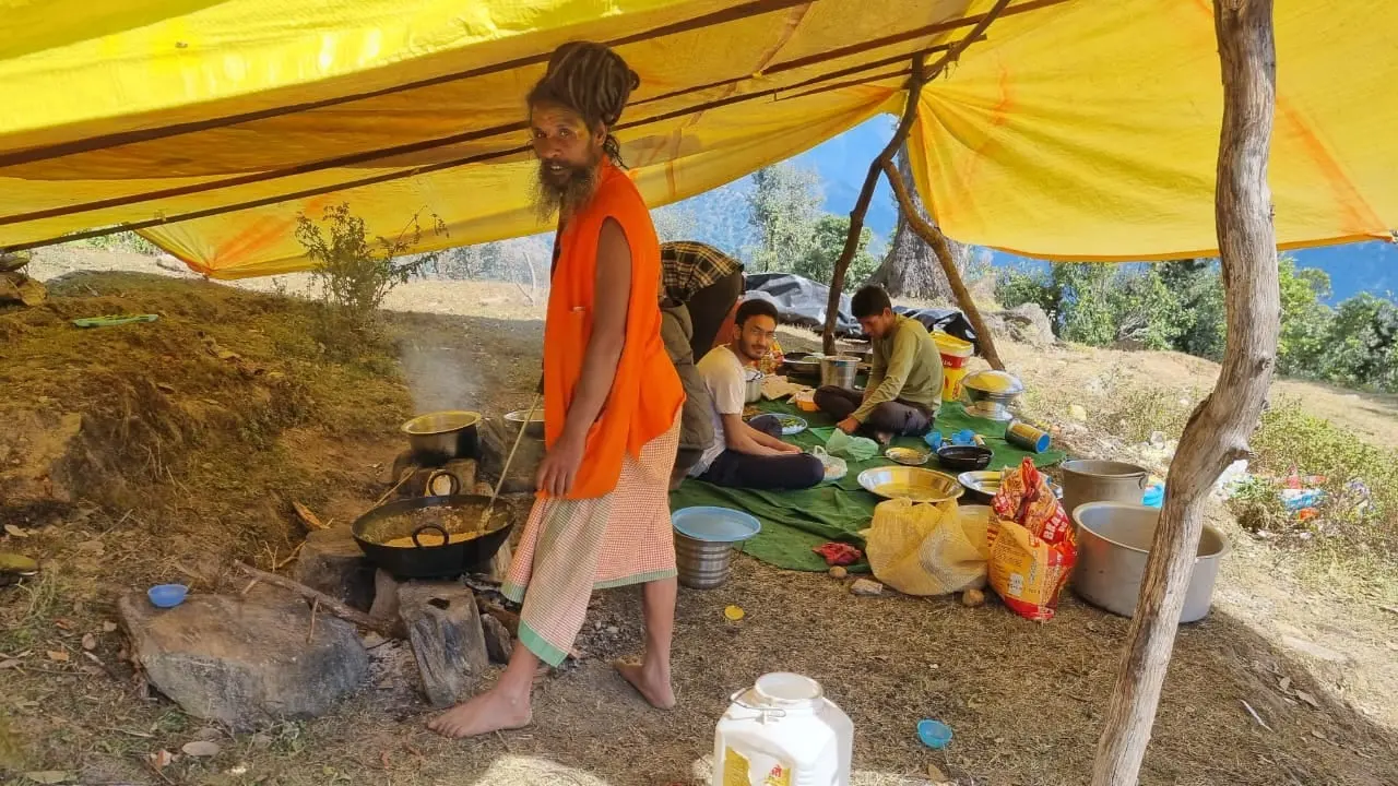 The meal, cooked and offered as seva